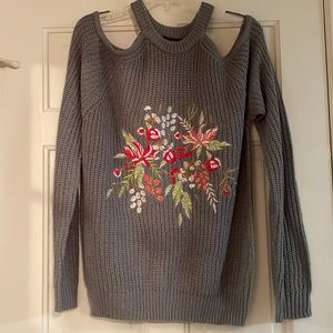 Womens cold shoulder sweater